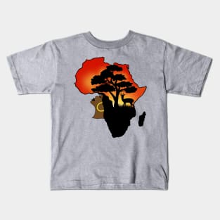 African American African Savanna Hair Art Kids T-Shirt